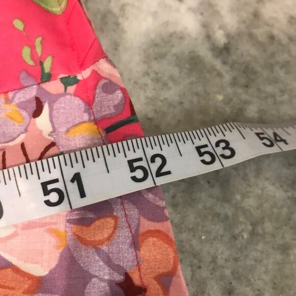 Vintage Tea Garden Dress Womens Small Pink Floral Cottagecore Midi - Picture 7 of 10